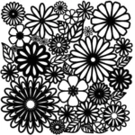 TCR Template Flower Frency - Bloemen en blaadjes