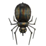 Folieballon - Spin - Zwart goudmetallic - 60x101cm