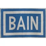 Badmat katoen blauw BAIN