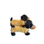 Teckelknuffels zwart met gele pyjama