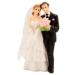 Trouwbeeldjes - Caketopper - Man/vrouw - 12,5cm