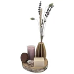 Luxe Cadeauset met Droogbloemen, Kaarsenzand en Ambachtelijke Zeep - Lichtpaars