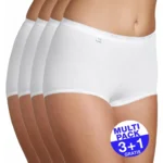 Sloggi Damesslips Basic+ Maxi 4-pack - set van 4 slips - wit