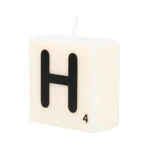 Cijfer- / letterkaarsje - Scrabble - H