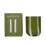Maegen Drinkglas Strepen Groen & Wit Atina