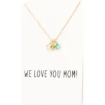 Love You Mom ketting op wenskaart goud