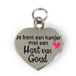 Bedeltje - Je bent een kanjer met een hart van goud - Charms for you