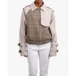 Aquila Beige Ruit Dames Bomerjack