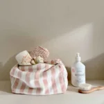 Rose in April Toilettas Badstof Roze Wit Strepen