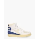 Diadora Heritage Mi Basket Punched Italia Wit/Blauw Herensneakers