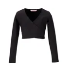 Papillon Kinder Ballet Cross-over Lange Mouw Zwart 8/10