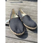 Canvas espadrilles jeans zwart