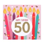 Kaart - Pop-up, licht & muziek - Happy birthday, 50 - 007A