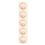Stickers - Roze kerstsok - Rond - 4cm - 100st. - DBLS046
