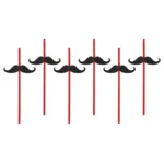 Party Straw - Rietje met snor ( 6 stuks )
