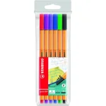 Fineliner - stabilo - Point 88 - 6st. - In etui