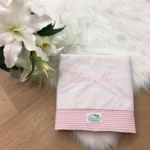 Laken wieg waffel lichtroze