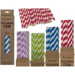 Rietjes - Papier - 1 doosje van 25st. - Kleur willekeurig geleverd