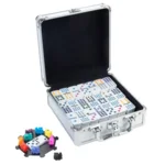 Spel - Domino - Mexican train - Dubbel 12 - In aluminium koffer