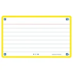 Flashcard Oxford 2.0 75x125mm 80vel 250gr lijn geel