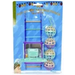 HAPPY PET BIRD TOY MP BAL / LADDER / PERCH 22X10X4 CM