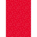 Loper - Rood met wit - Hartjes - 450x60cm