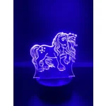 3D led lamp - unicorn