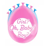 Ballonnen - Boy? Girl? Oh, baby! - Gender reveal - 30cm - 8st.