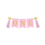Paper Dreams High Chair Banner First Birthday Girl