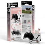 Bouwpakket - Eugy 3D - Boerderijdier - Holstein Friese koe met kip - 23st. - 8,5x5x6,8cm - Karton - 6+
