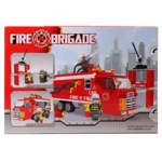 Brandweerwagen en brandweerpost bouwdoos