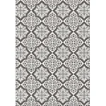 Vintage tapijt tegels zwart/grijs