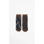 Happy People Jongens kousen: Bruin, antislip vanaf 2 jaar