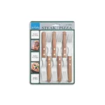 STEAK PIZZA STEAKVORK SET6 NATURAL WOOD