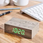 Gingko Flip Click Clock Ash  G003A12