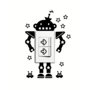 Muursticker voor stopcontact Robot