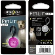 Nite Ize Petlit Dog Led Collar Light Jewel Pink klein Led Lampje voor aan de halsband van de Hond PCL02-03-12JE