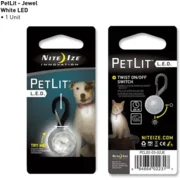 Nite Ize Petlit Dog Led Collar Light Jewel Crystal klein Led Lampje voor aan de halsband van de Ho PCL02-03-02JE