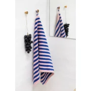 Bongusta Handdoek Roze & Blauwe Streep 50x 80 cm Naram