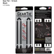 Nite Ize Gear Tie 12" Zwart 2 Stuks Herbruikbare kabelbinder GT12-2PK-01