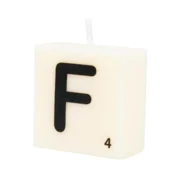Cijfer- / letterkaarsje - Scrabble - F