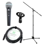 Pronomic DM-58-B zangmicrofoon starter set incl. micro, XLR kabel, klem, statief