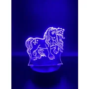 3D led lamp - unicorn