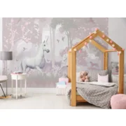 Poster behang Unicorn Eenhoorn Romance 305 x 244 cm