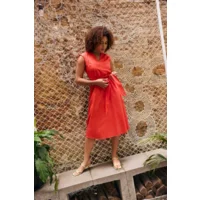 Signe Nature Zomer kleed: Koraal, mouwloos ( Signe.1357 )