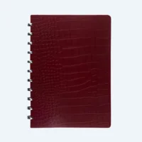 Atoma PUR notebook formaat A4 gelijnd rood leder Croco 144 bladzijden  44722