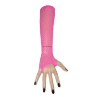 Handschoenen - Roze - Net - Lang - Fluor / neon