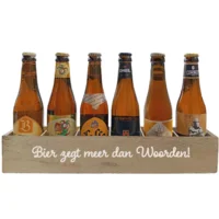Bierpakket Blond Bier (6 flesjes) in gepersonaliseerd Kratje : Bier zegt meer dan woorden