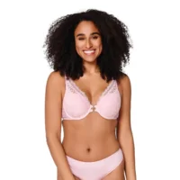 Lingadore Graphic Pink voorgevormde plunge bh in oudroze