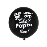 Ballon - Gender reveal - He or she, pop to see - 90cm